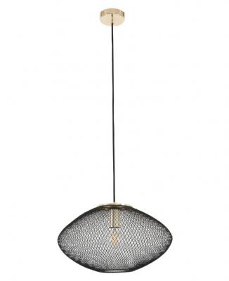 GOLPE Black 400mm Oval Stainless Steel Pendant Light